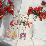 Resin Alphabet Keychain A to Z & Numbers 1 to 10